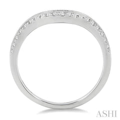 1/5 Ctw Round Cut Diamond Wedding Band in 14K White Gold