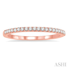 1/5 Ctw Round Cut Diamond Wedding Band in 14K Rose Gold