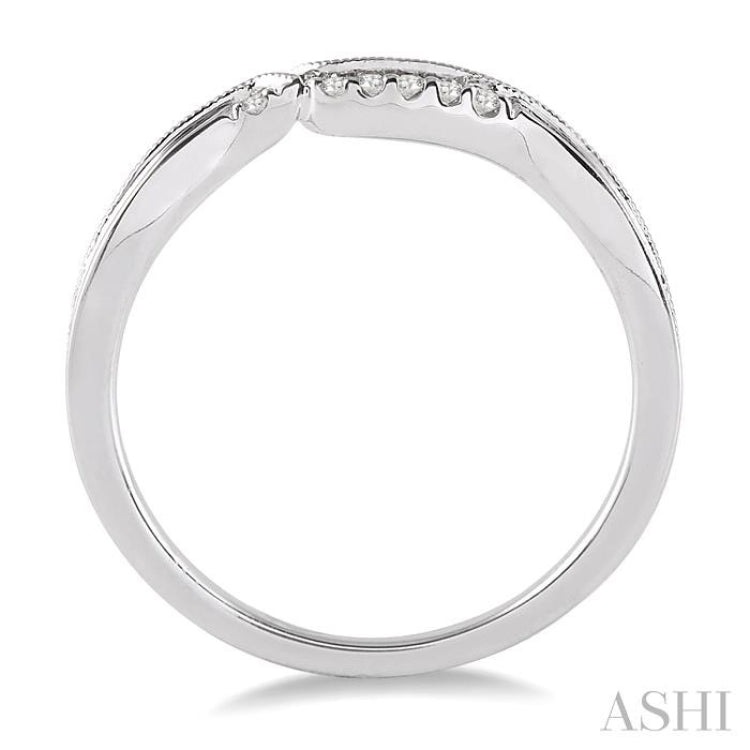 1/20 Ctw Round Cut Diamond Wedding Band in 14K White Gold