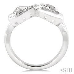 1/50 Ctw Single Cut Diamond Infinity Ring in Sterling Silver