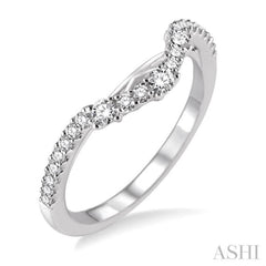 1/3 Ctw Round Cut Diamond Wedding Band in 14K White Gold