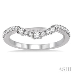 1/3 Ctw Round Cut Diamond Wedding Band in 14K White Gold