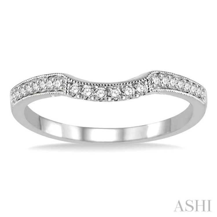 1/6 Ctw Round Cut Diamond Wedding Band in 14K White Gold