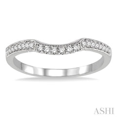 1/6 Ctw Round Cut Diamond Wedding Band in 14K White Gold