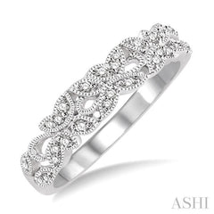 1/6 Ctw Round Cut Diamond Wedding Band in 14K White Gold