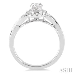 1/4 Ctw Diamond Semi-mount Engagement Ring in 14K White Gold