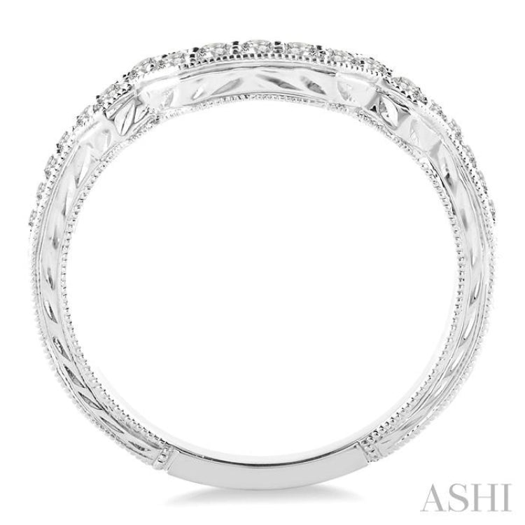 1/3 Ctw Diamond Matching Wedding Band in 14K White Gold