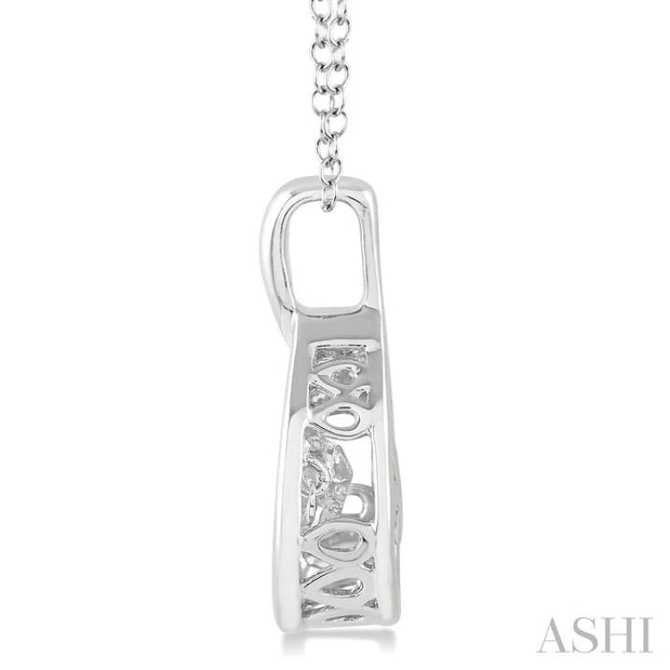 1/20 Ctw Diamond Emotion Pendant in Sterling Silver with Chain