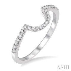 1/5 Ctw Round Cut Diamond Wedding Band in 14K White Gold