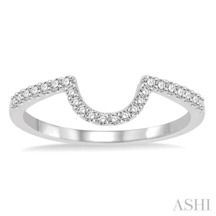 1/5 Ctw Round Cut Diamond Wedding Band in 14K White Gold