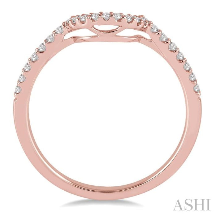 1/5 Ctw Round Cut Diamond Wedding Band in 14K Rose Gold