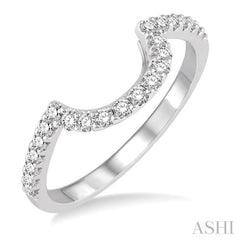 1/3 Ctw Round Cut Diamond Wedding Band in 14K White Gold