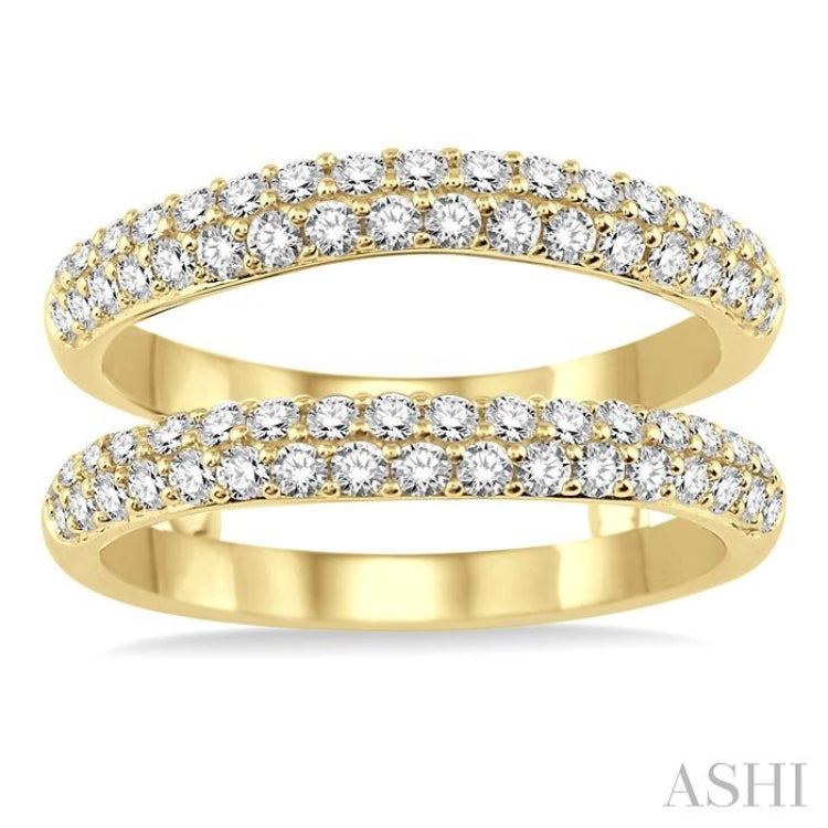 1 Ctw Round Cut Diamond Insert Ring in 14K Yellow Gold