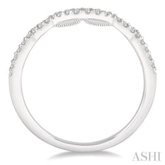 1/5 Ctw Round Cut Diamond Wedding Band in 14K White Gold