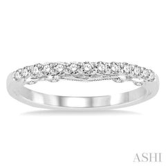 1/3 Ctw Round Cut Diamond Wedding Band in 14K White Gold