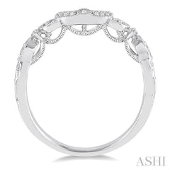 1/6 Ctw Round Cut Diamond Wedding Band in 14K White Gold