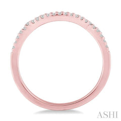 1/10 Ctw Round Cut Diamond Wedding Band in 14K Rose Gold