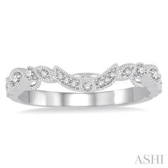 1/6 Ctw Round Cut Diamond Wedding Band in 14K White Gold