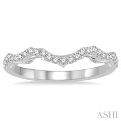 1/5 Ctw Round Cut Diamond Wedding Band in 14K White Gold