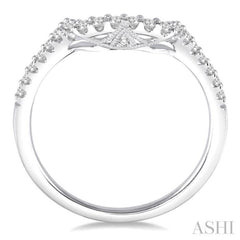 1/4 Ctw Round Cut Diamond Wedding Band in 14K White Gold