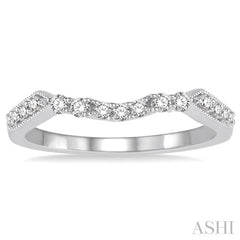 1/5 Ctw Round Cut Diamond Wedding Band in 14K White Gold