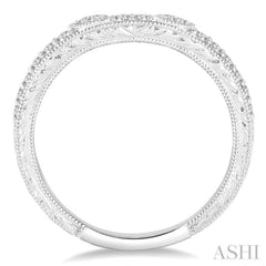 1/6 Ctw Round Cut Diamond Wedding Band in 14K White Gold