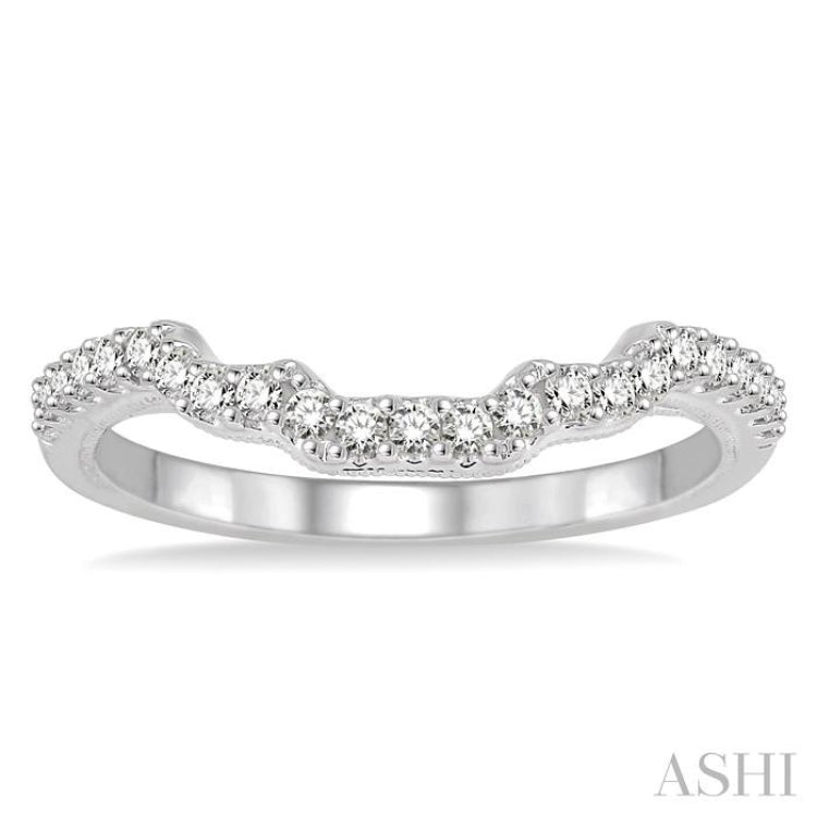 1/4 Ctw Round Diamond Wedding Band in 14K White Gold