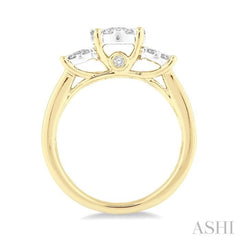 1/2 Ctw Lovebright Round Cut Diamond Ring in 14K Yellow and White Gold