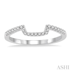 1/5 Ctw Round Cut Diamond Wedding Band in 14K White Gold