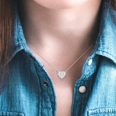 1/3 Ctw Lovebright Diamond Heart Necklace in 14K White Gold