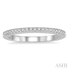 1/6 Ctw Round Cut Diamond Wedding Band in 14K White Gold