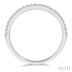 1/6 Ctw Round Cut Diamond Wedding Band in 14K White Gold