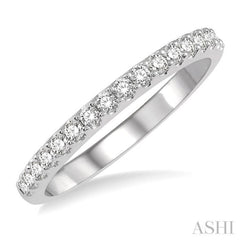 1/3 Ctw Round Cut Diamond Wedding Band in 14K White Gold