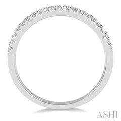 1/5 Ctw Round Cut Diamond Wedding Band in 14K White Gold