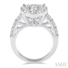 2 Ctw Round Diamond Lovebright Ring in 14K White Gold