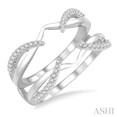 1/4 Ctw Diamond Claw Insert Ring in 14K White Gold