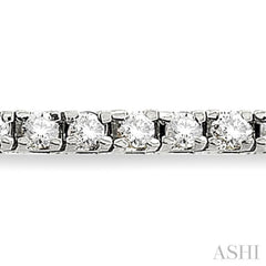 4 Ctw Square Shape Round Cut Diamond Tennis Bracelet in 14K White gold