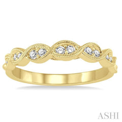 1/5 Ctw Round Cut Diamond Wedding Band in 14K Yellow Gold