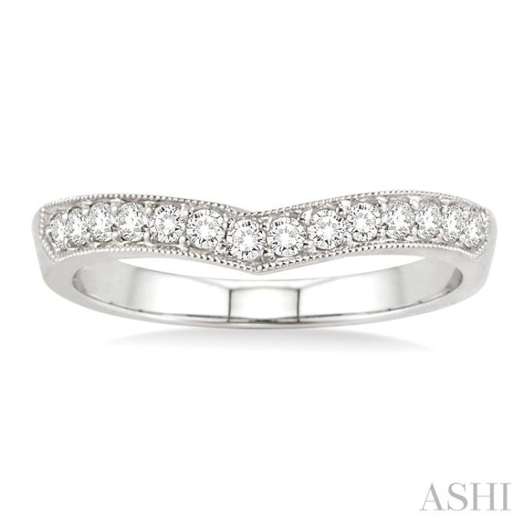 1/3 Ctw Diamond Matching Wedding Band in 14K White Gold