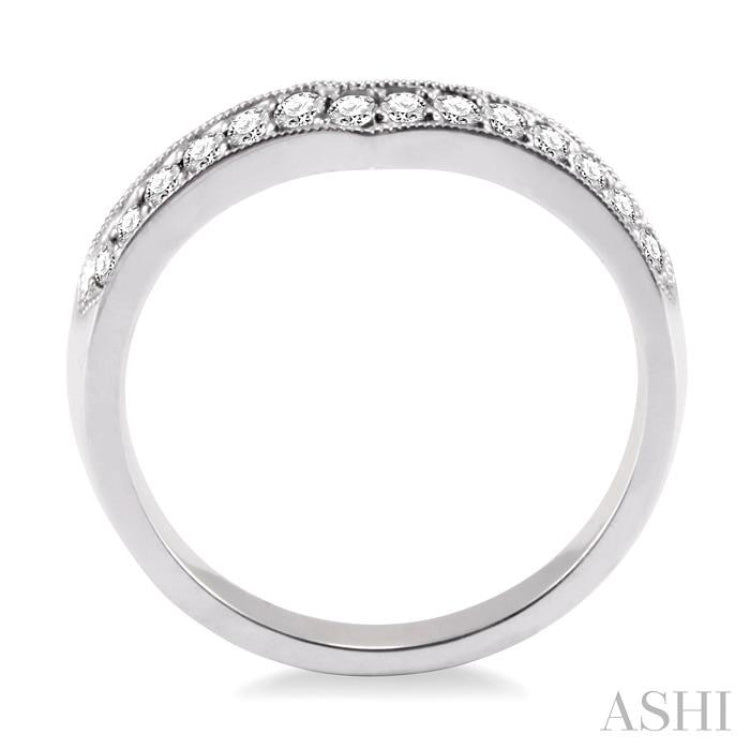 1/3 Ctw Diamond Matching Wedding Band in 14K White Gold