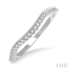 1/6 Ctw Round Cut Diamond Wedding Band in 14K White Gold