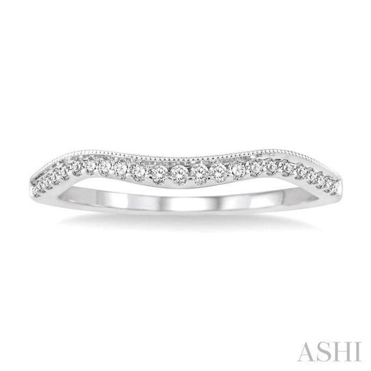 1/6 Ctw Round Cut Diamond Wedding Band in 14K White Gold