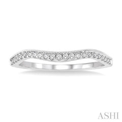 1/6 Ctw Round Cut Diamond Wedding Band in 14K White Gold