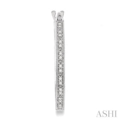 1/4 Ctw Single Cut Diamond Hoop Earrings in Sterling Silver