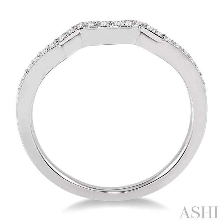 1/5 Ctw Round Cut Diamond Wedding Band in 14K White Gold