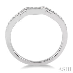 1/5 Ctw Round Cut Diamond Wedding Band in 14K White Gold