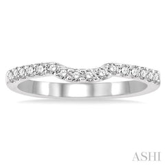 1/3 Ctw Round Cut Diamond Wedding Band in 14K White Gold