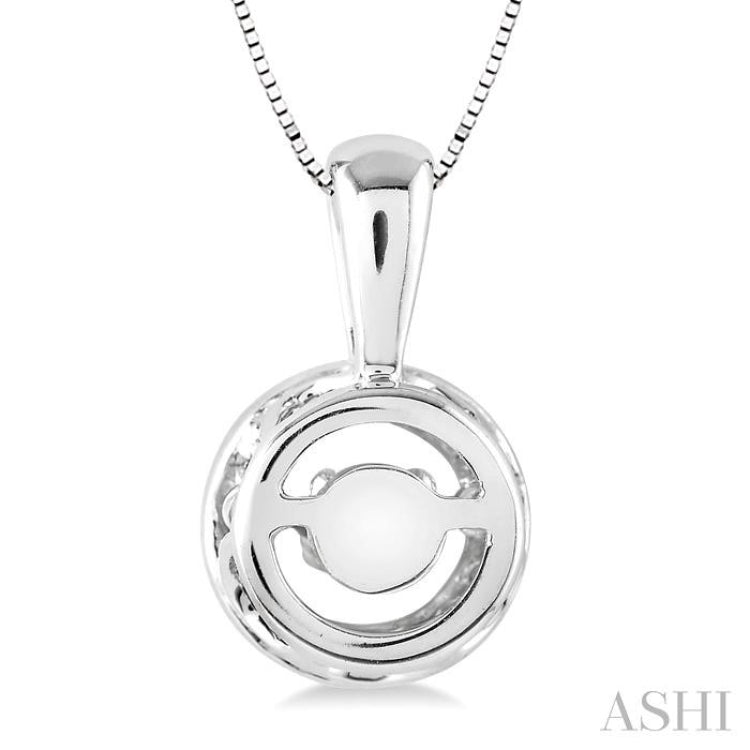 1/3 Ctw Diamond Emotion Pendant in 14K White Gold with Chain