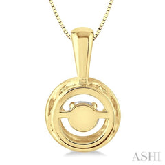 1/5 Ctw Diamond Emotion Pendant in 14K Yellow Gold with Chain