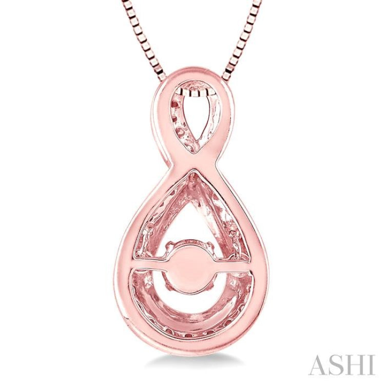 3/8 Ctw Diamond Emotion Pendant in 14K Rose Gold with Chain